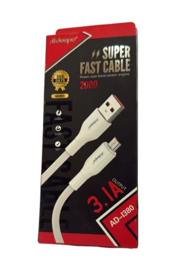 ALDEEPO AD-I380 USB TO MICRO USB CABLE – FAST CHARGING, DURABLE BUILD & STABLE DATA TRANSFER HIGH-QUALITY MATERIAL