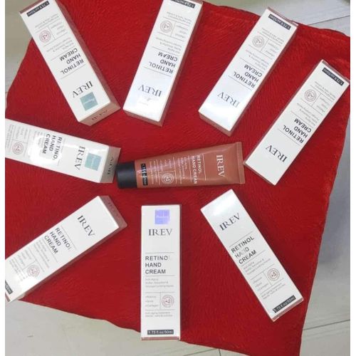 IREV Retinol Hand Cream - Antiaging Hand Treatment Cream Softens Smoothes Protects Hands Nails Cuticles - For Younger Looking Hands Vitamin A Minimises Age Effect on Skin