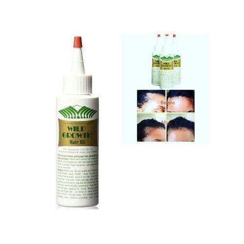 WILD GROWTH Hair Oil 4 Ounce-Reduces blow-drying time-Promotes thick, long hair growth