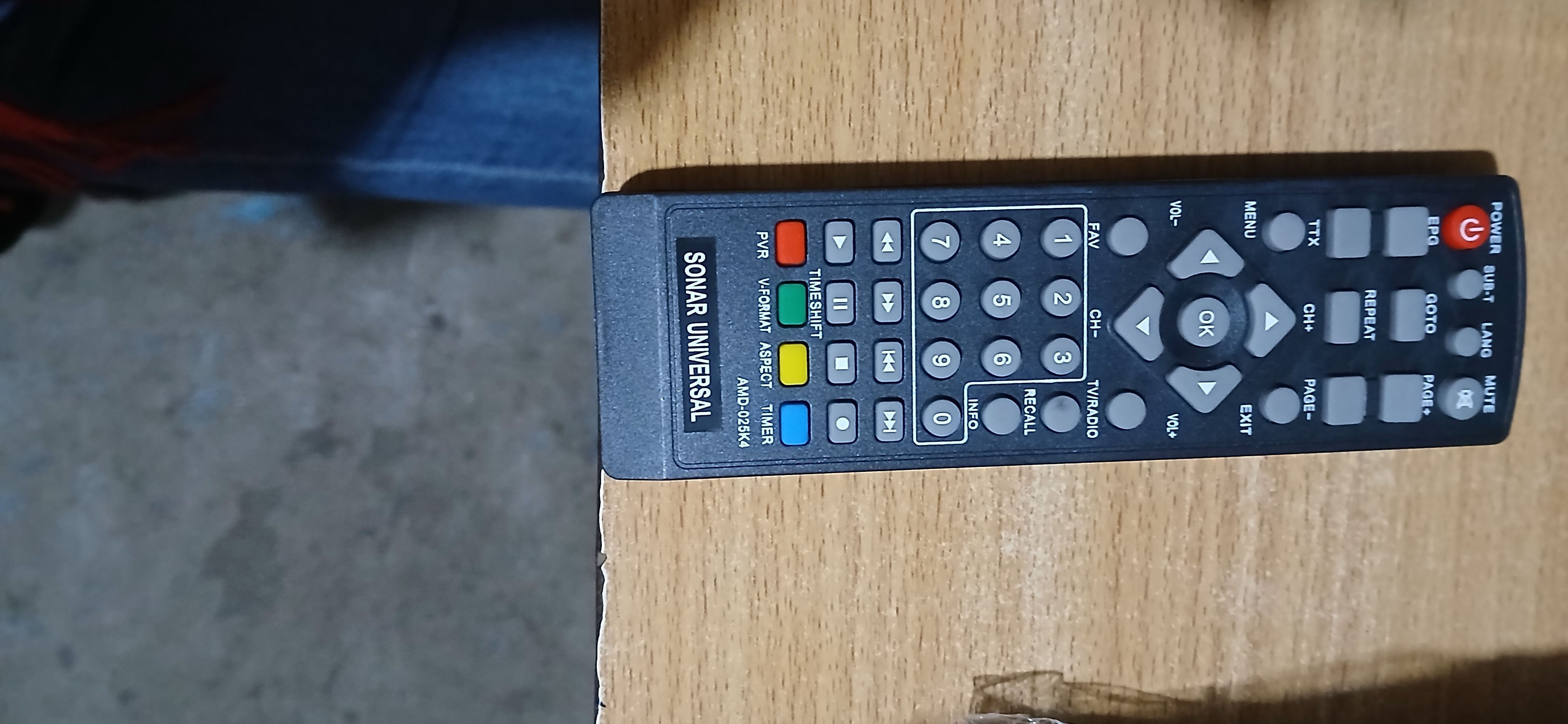 Sonar Free To Air Universal Decoder Remote Control - Black