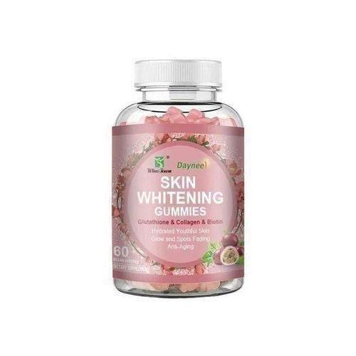 Skin Whitening Gummies with Glutathione, Vitamin C and Collagen - Skin Lightening and Brightening Vitamin Glutathione and Collagen Knuckles soft gel gummies Dark Spot Remover Gummies