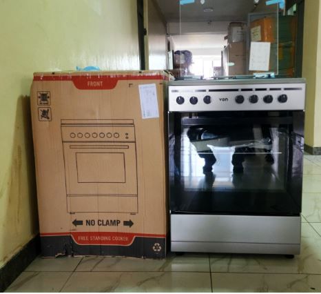 VON  60x60 Free-Standing Cooker – 3 Gas + 1 Electric Burner with Oven, Grill & Safety Gas Sensor