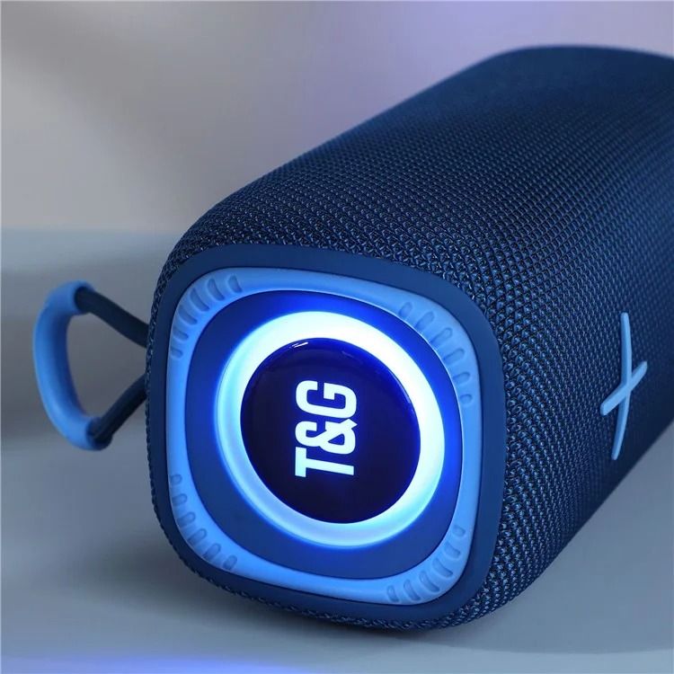T&G TG-654 RGB Light Portable Bluetooth-compatible Speaker FM Radio Waterproof Wireless Music Subwoofer - Camouflage