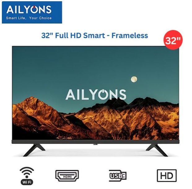 AILYONS 32 Inch LST 3208W Smart TV-tylish Framless Design