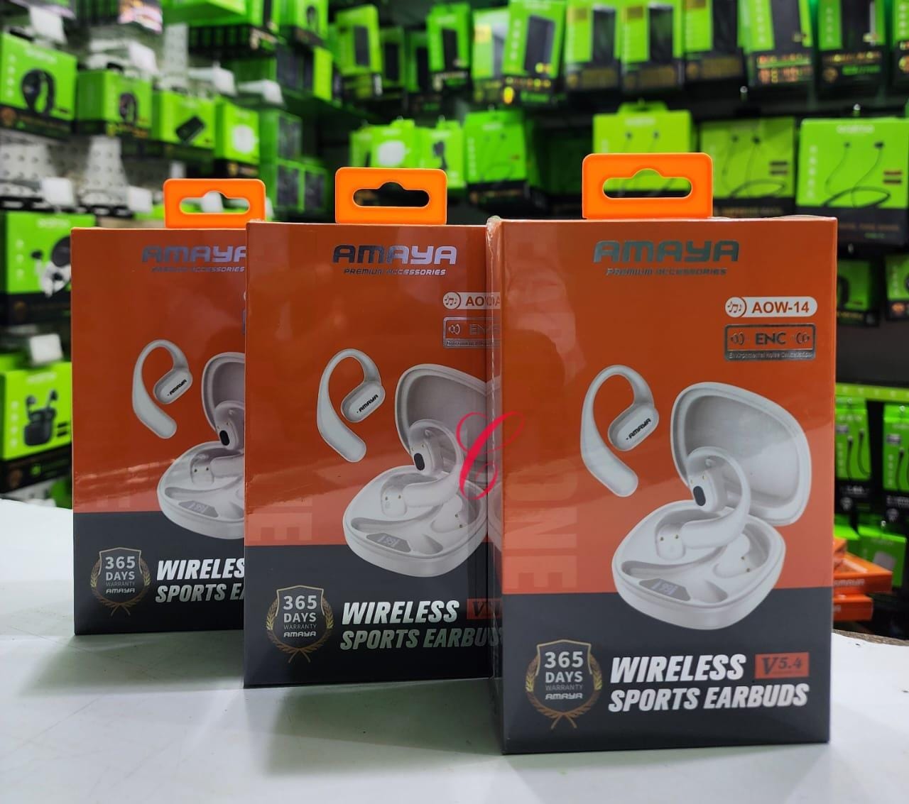 🎧 Amaya AOW-14 ENC Wireless Sports Earbuds 💪🏽🔥
Built for Action. Tuned for Performance.

🏃‍♂️ Sweatproof & Secure Fit – Perfect for workouts
🔇 ENC Noise Cancellation – Pure sound, no distraction