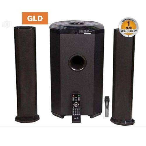 Gld GL-004 2.1CH Subwoofer Speaker System + Mic 120W - Black/USB PORT/BLUETOOTH AVAILABLE/FM RADIO/REMOTE CONTROL,12000 WATTS,MP3 PLAYER,ORDER FROM  TODAY AND GET A FREE 1 YEAR WARRANTY AND DELIVRY...
