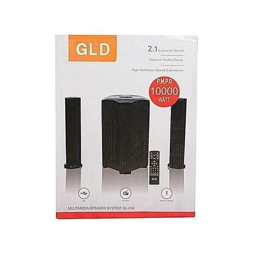 Gld GL-004 2.1CH Subwoofer Speaker System + Mic 120W - Black/USB PORT/BLUETOOTH AVAILABLE/FM RADIO/REMOTE CONTROL,12000 WATTS,MP3 PLAYER,ORDER FROM  TODAY AND GET A FREE 1 YEAR WARRANTY AND DELIVRY...