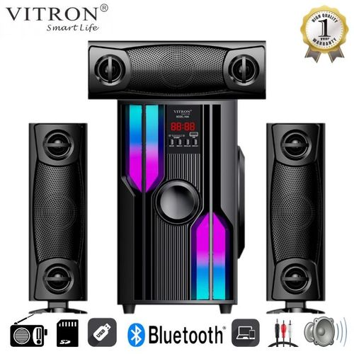 Vitron V646 3.1 Subwoofer strong base System/Comes with a free 1 year warranty/Has got USB,AUX,DC,SD PORT/HAS QUALITY SOUND AND BY ORDERING HERE YOU GET A FREE DELIVERY TO YOUR DOOR STEP.GET IT TODAY.