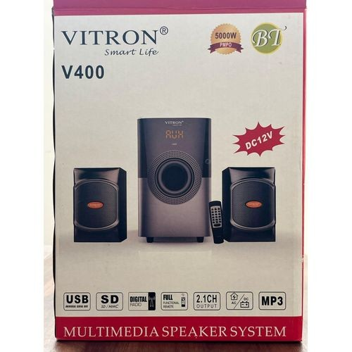 Vitron V400 2.1Ch Bluetooth Speaker System/The Bluetooth speaker system plays FM radio, and MP3 from the USB and SD card slots/Buy Today and get free Delivery conutry wide from Kilimall.Enjoy Upgraded