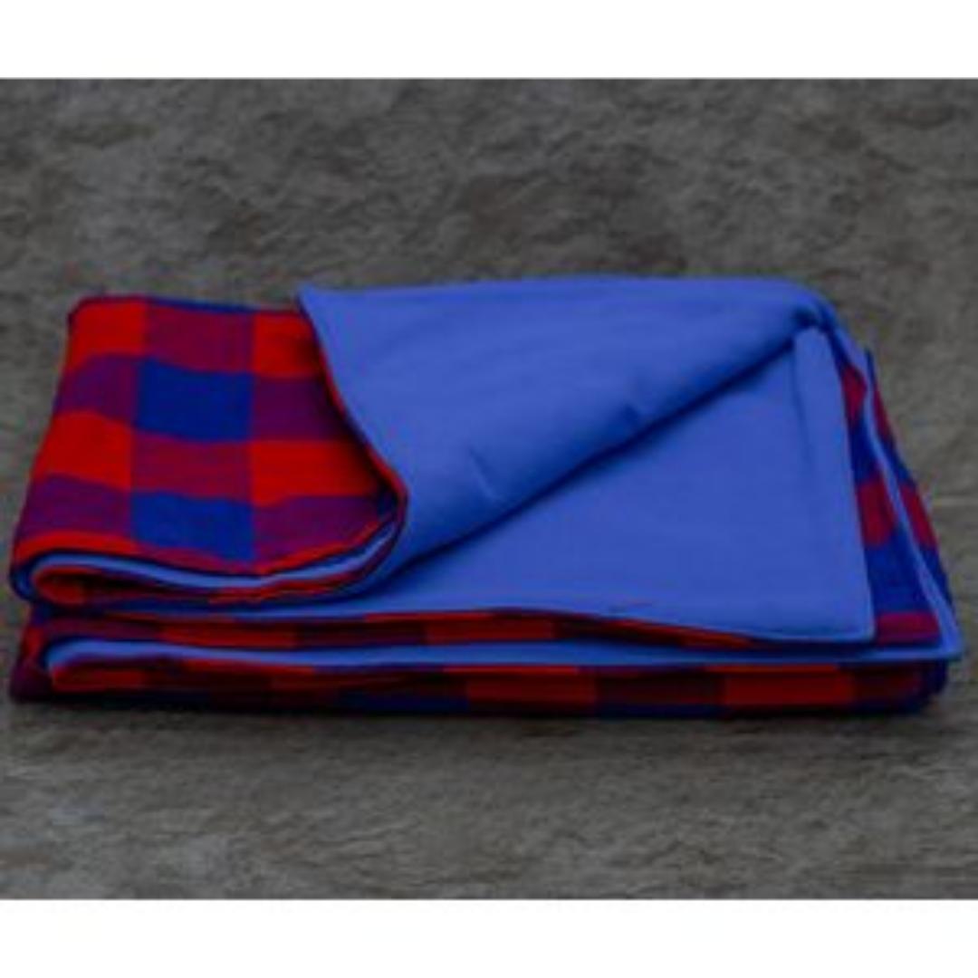 Butterfly 100% African Multi Colored Maasai Shuka - Warm And Heavy With Fleece Lining