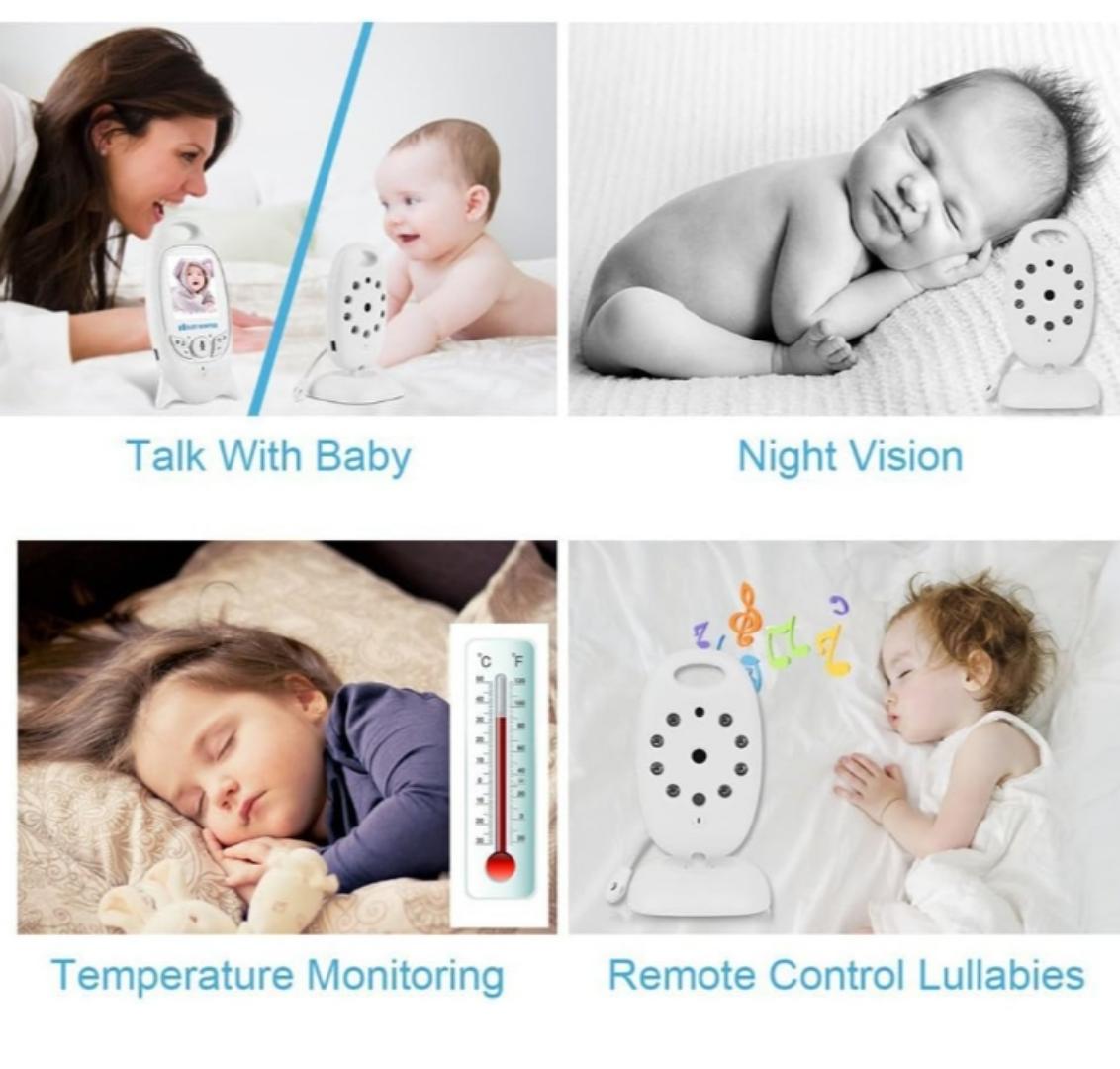 Video Baby Monitor with Night Version Camera Two Way Talk Temperature Monitoring 2.0 inch LED Monitor Color Display
