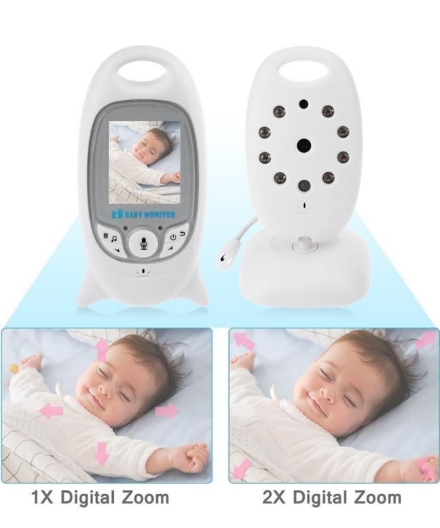 Video Baby Monitor with Night Version Camera Two Way Talk Temperature Monitoring 2.0 inch LED Monitor Color Display