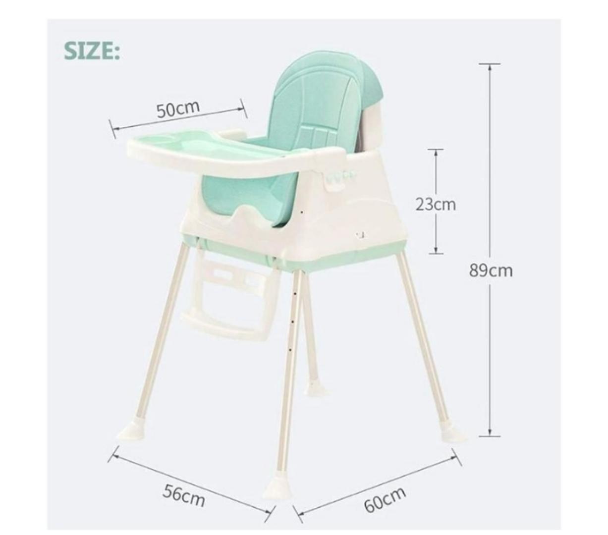 Premium High Chair for Babies I Kids Portable 3 in 1 Safety Feeding Booster Seat Toddler Dining Table Chair Wheel & Cushion