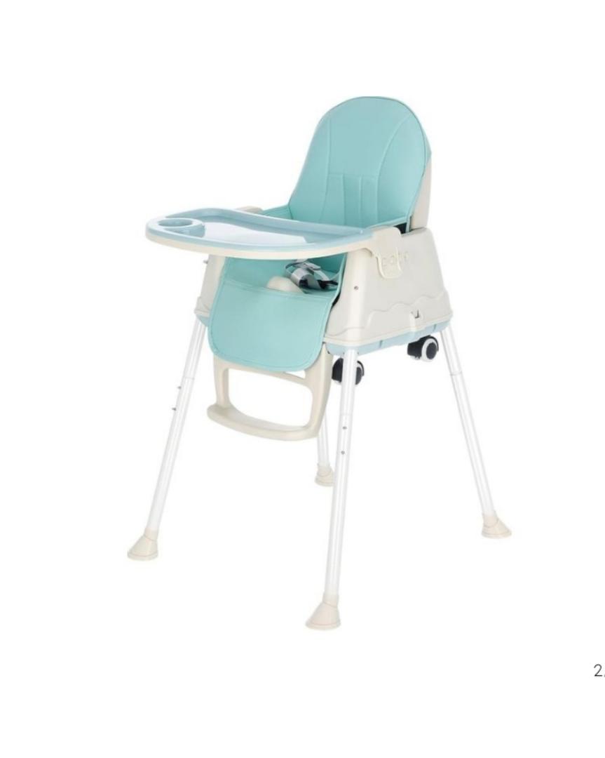 Premium High Chair for Babies I Kids Portable 3 in 1 Safety Feeding Booster Seat Toddler Dining Table Chair Wheel & Cushion