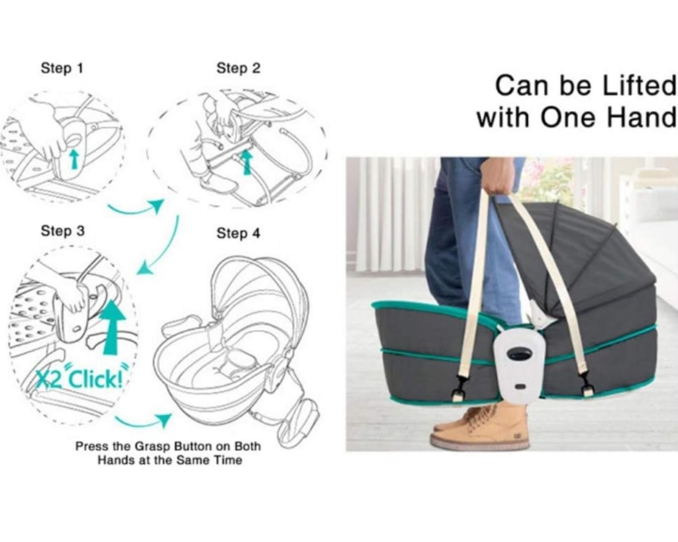 5 in 1 Baby Cradle Portable Baby Swing Bassinet for Newborns, Jumpers and Bouncers Baby Chair for Infants, Travel Bassinets for Babies, Baby Bed Toddler Swing Rocking Chair for Nursery