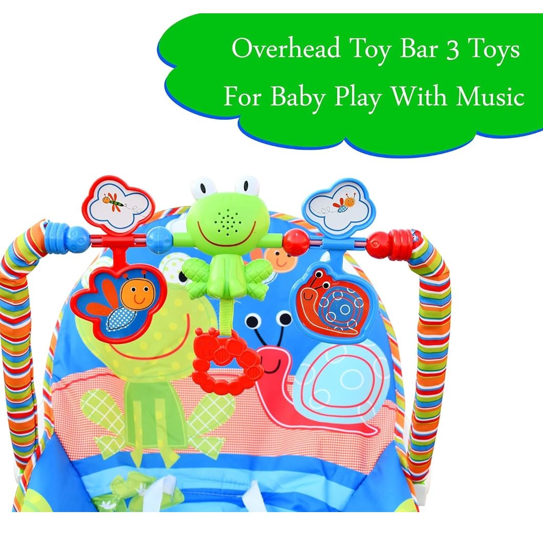 2 in 1 Infant to Toddler Baby Musical Rocker for Baby Boys/Girls/Toddlers/Infants