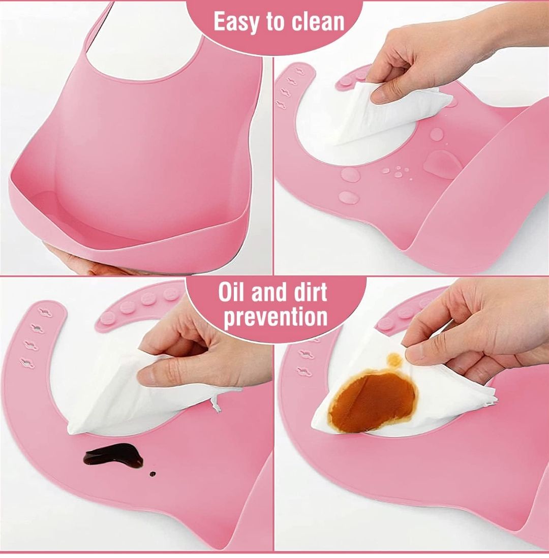 8PCS Silicone Baby Feeding Set, Baby Led Weaning Supplies with Suction Bowl Divided Plate, Toddler Self Feeding Dish Set with Spoons Forks Sippy Cup Adjustable Bib, Baby Eating Utensils