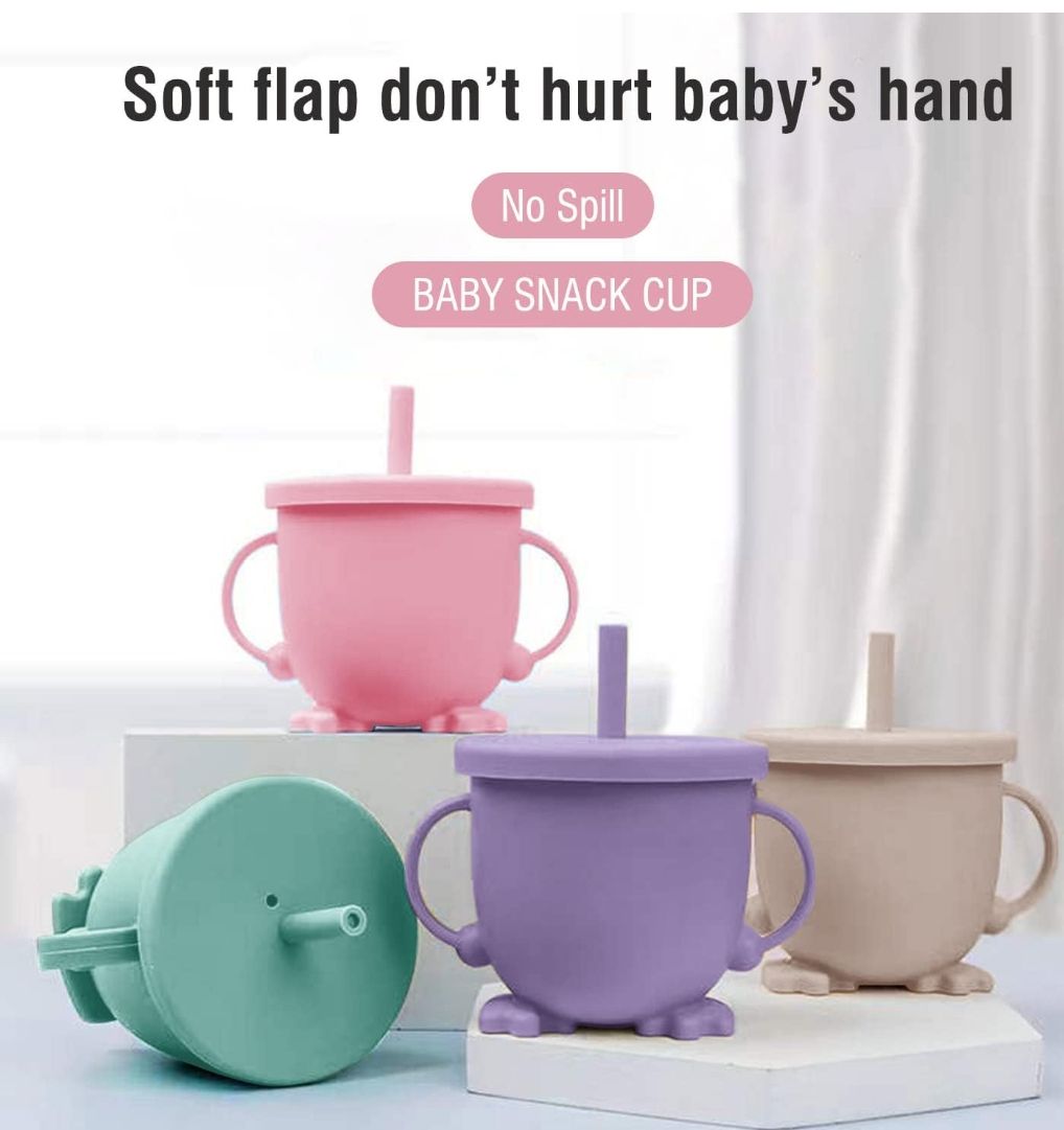 8PCS Silicone Baby Feeding Set, Baby Led Weaning Supplies with Suction Bowl Divided Plate, Toddler Self Feeding Dish Set with Spoons Forks Sippy Cup Adjustable Bib, Baby Eating Utensils