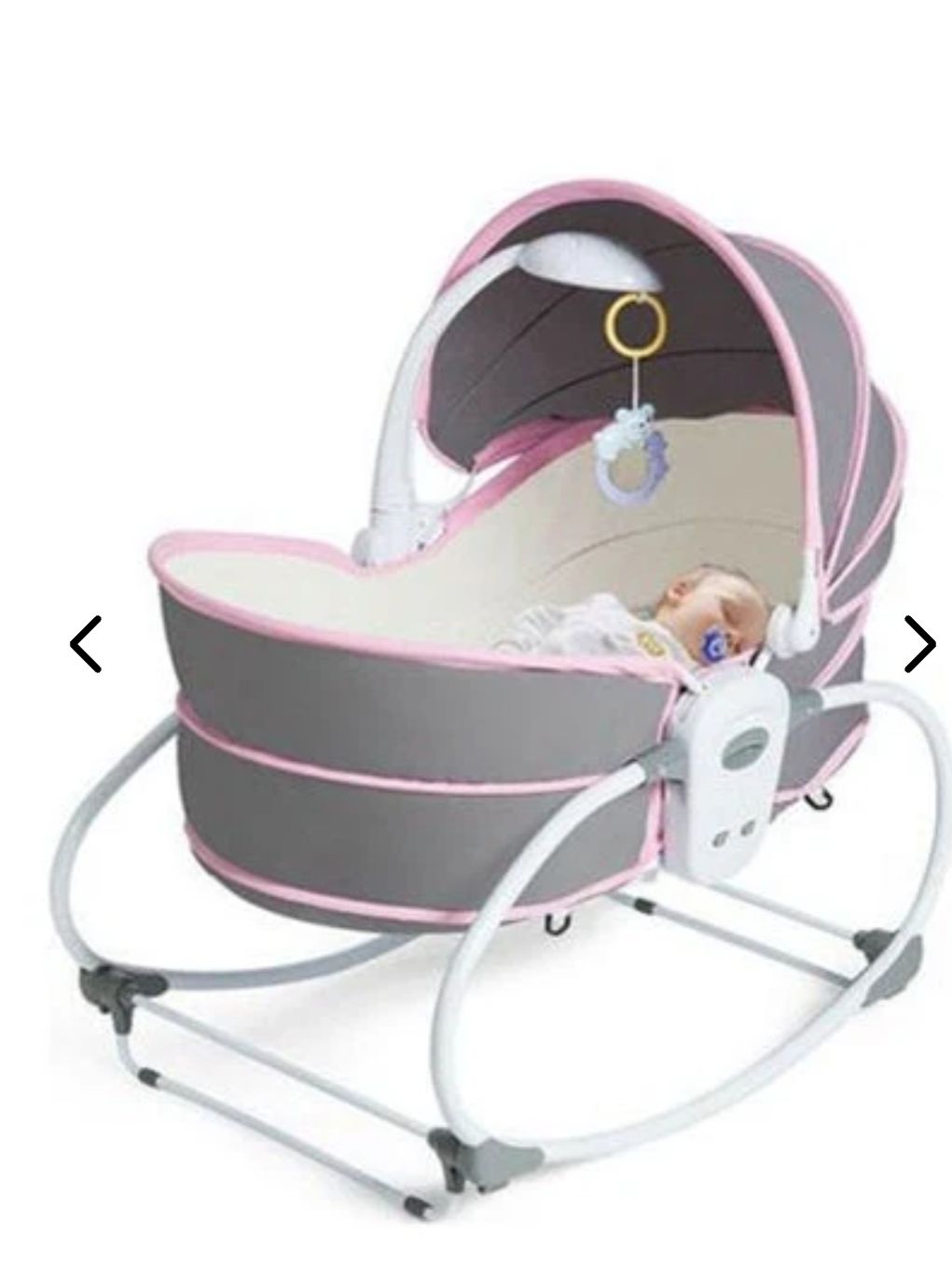 5 in 1 Baby Cradle Portable Baby Swing Bassinet for Newborns, Jumpers and Bouncers Baby Chair for Infants, Travel Bassinets for Babies, Baby Bed Toddler Swing Rocking Chair for Nursery