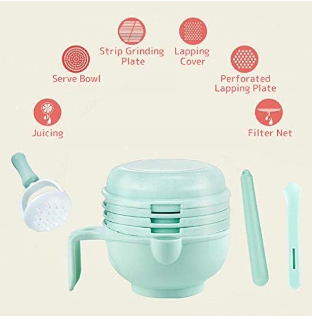 Mash and Serve Bowl Baby Food Maker Masher Portable Baby Food Feeder Processor Smasher Vegetables Fruit Ricer Tool