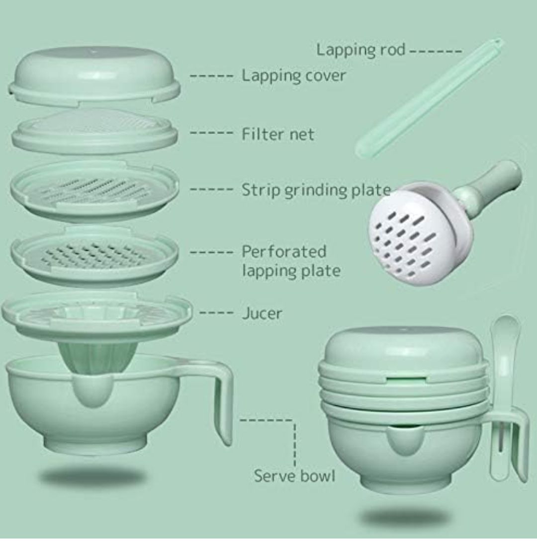 Mash and Serve Bowl Baby Food Maker Masher Portable Baby Food Feeder Processor Smasher Vegetables Fruit Ricer Tool