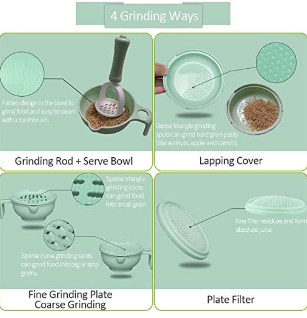 Mash and Serve Bowl Baby Food Maker Masher Portable Baby Food Feeder Processor Smasher Vegetables Fruit Ricer Tool
