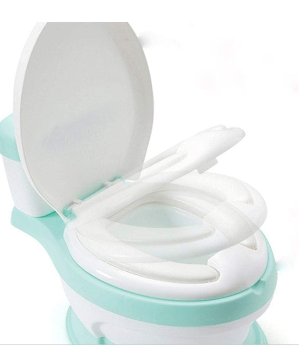 Potty Training Toilet, Car Toilet Portable Child Toilet Bowl Travel Car Portable Toilet Potty - Training Toilet for Toddler - with Flushing Sounds and Wipe Dispenser