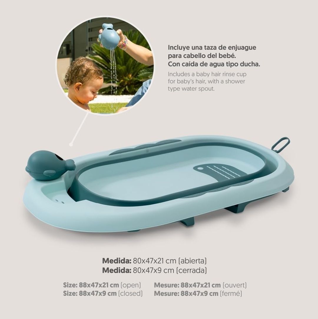 Foldable Baby Bathtub for Kids with Anti-Skid Base | Portable Bath Tub Baby Kids Mini Swimming Pool Bather for Babies | Baby Bath tub for Kids Boys & Girls 0-3 Years