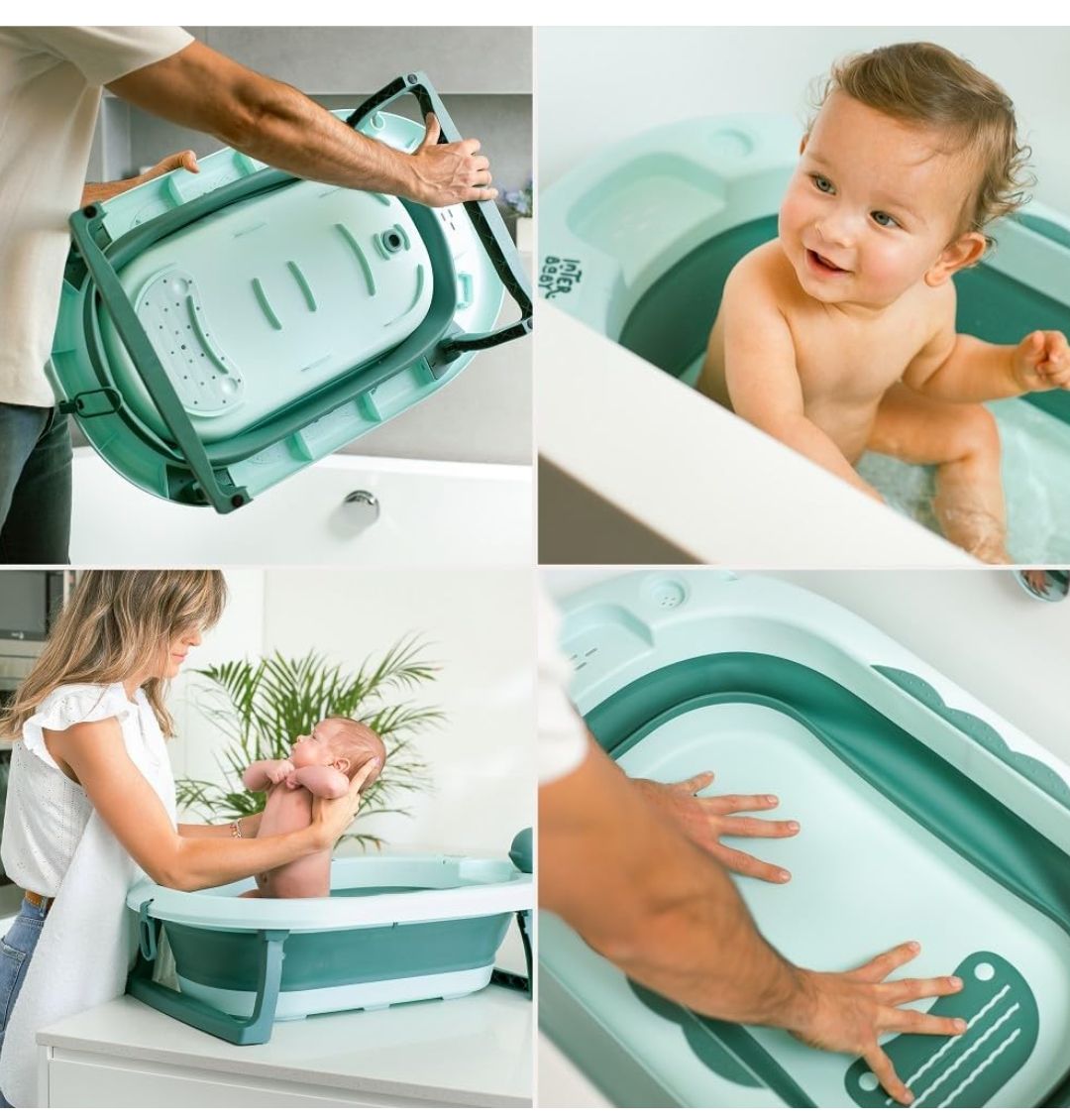 Foldable Baby Bathtub for Kids with Anti-Skid Base | Portable Bath Tub Baby Kids Mini Swimming Pool Bather for Babies | Baby Bath tub for Kids Boys & Girls 0-3 Years