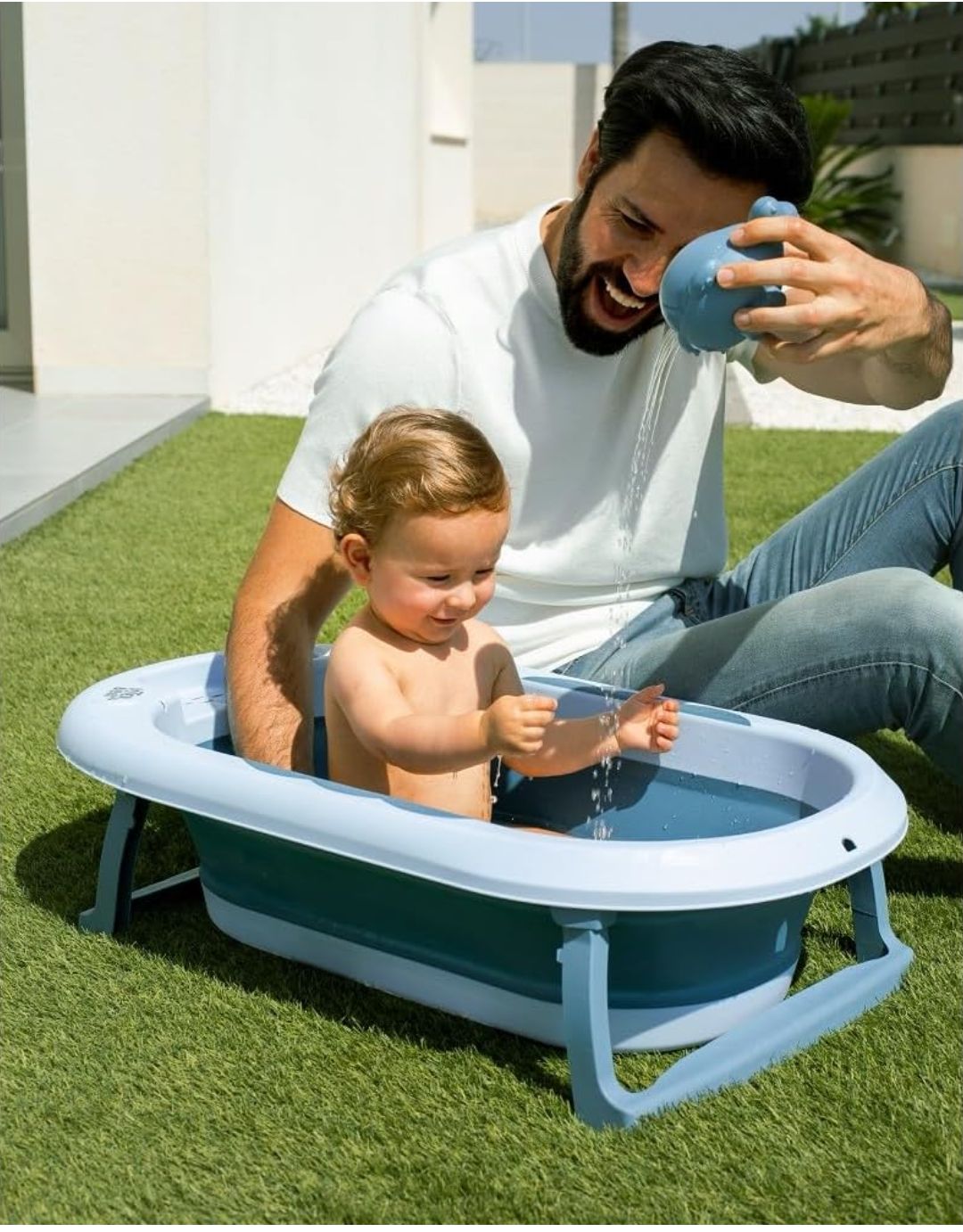 Foldable Baby Bathtub for Kids with Anti-Skid Base | Portable Bath Tub Baby Kids Mini Swimming Pool Bather for Babies | Baby Bath tub for Kids Boys & Girls 0-3 Years