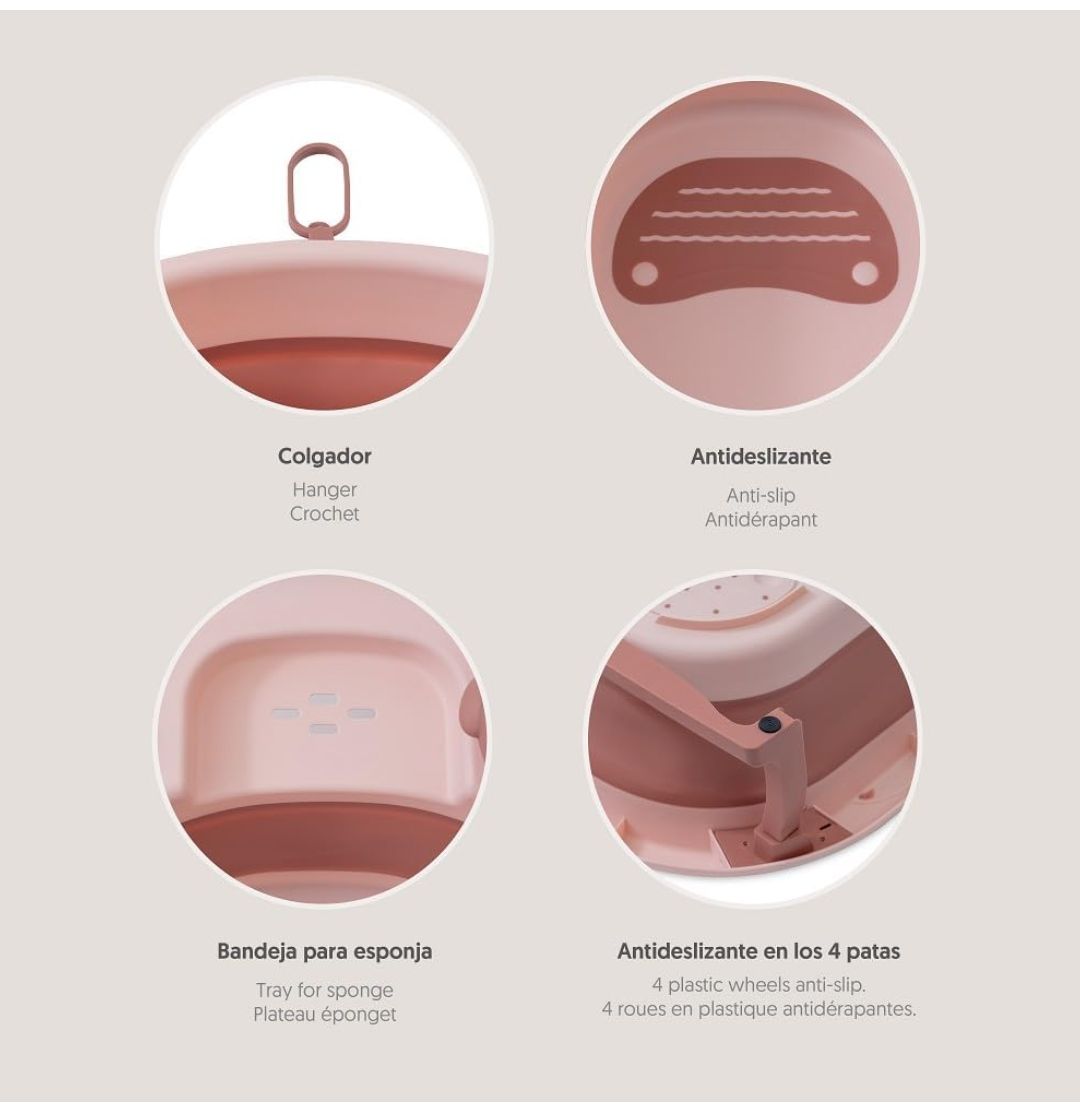Foldable Baby Bathtub for Kids with Anti-Skid Base | Portable Bath Tub Baby Kids Mini Swimming Pool Bather for Babies | Baby Bath tub for Kids Boys & Girls 0-3 Years