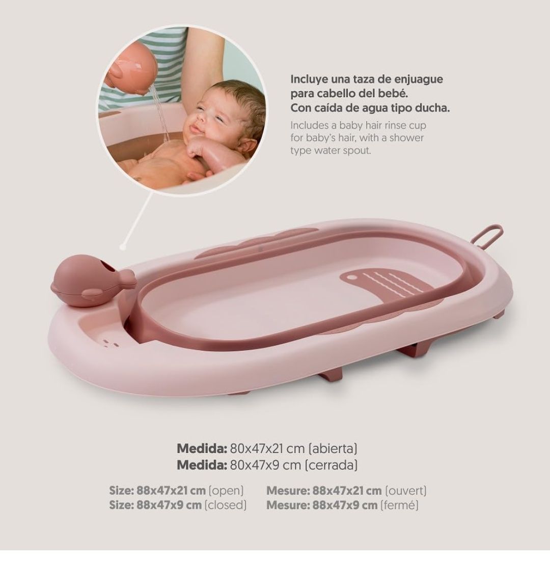 Foldable Baby Bathtub for Kids with Anti-Skid Base | Portable Bath Tub Baby Kids Mini Swimming Pool Bather for Babies | Baby Bath tub for Kids Boys & Girls 0-3 Years