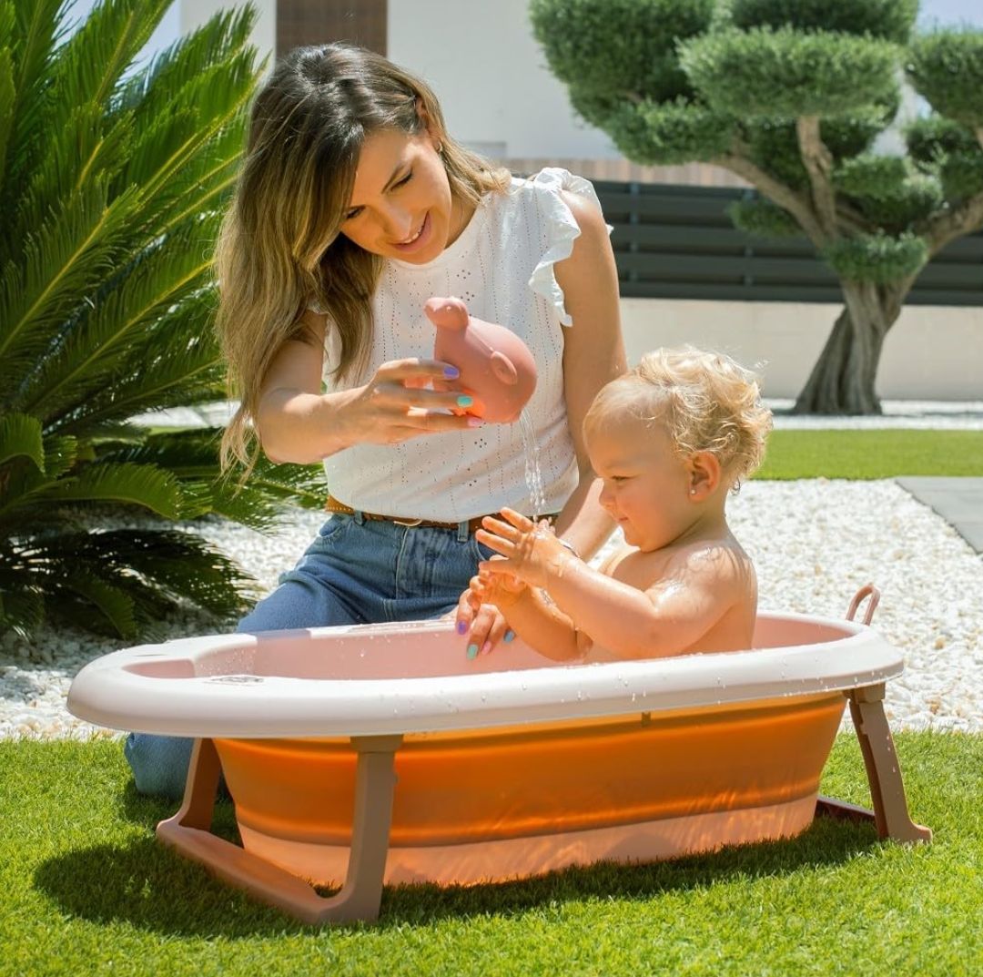 Foldable Baby Bathtub for Kids with Anti-Skid Base | Portable Bath Tub Baby Kids Mini Swimming Pool Bather for Babies | Baby Bath tub for Kids Boys & Girls 0-3 Years