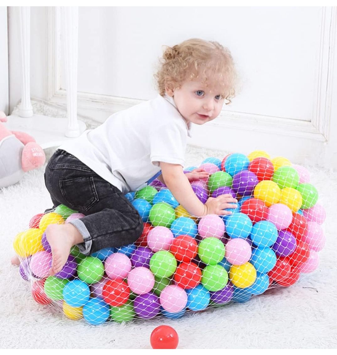 50pcs Kids Pit Ball Play Tent Ocean Ball Crush Proof Sensory Stress Balls Bath Time Toy Baby Shower Gifts for Toddlers Baby Kid Random Colors