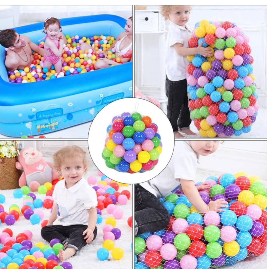 50pcs Kids Pit Ball Play Tent Ocean Ball Crush Proof Sensory Stress Balls Bath Time Toy Baby Shower Gifts for Toddlers Baby Kid Random Colors