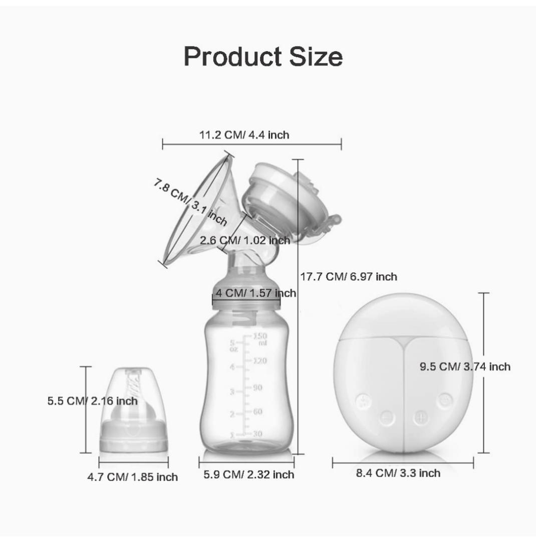 Double Electric Breast Pumps for Breastfeeding, Silent and Pain Free Electric Breast Feeding Pumps with 2 Modes&4 Levels of Suction
