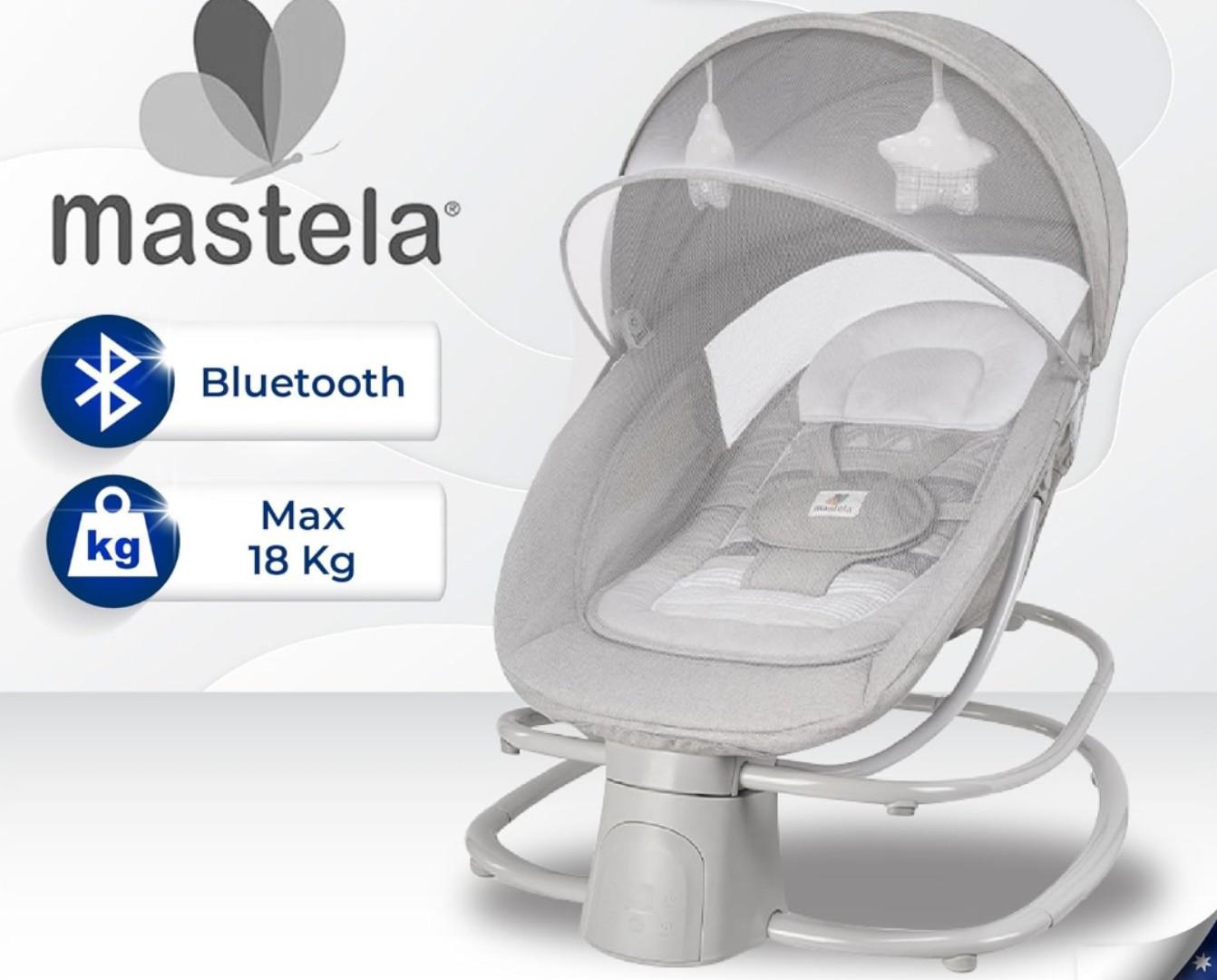 Mastela Premium Deluxe 4In 1 Swing, Rocker, Stationery Seat and Bassinet-Automatic Electric Baby Swing with Adjustable Swing Speed, Soothing Music Baby Rocker Suitable for 0-3 Years