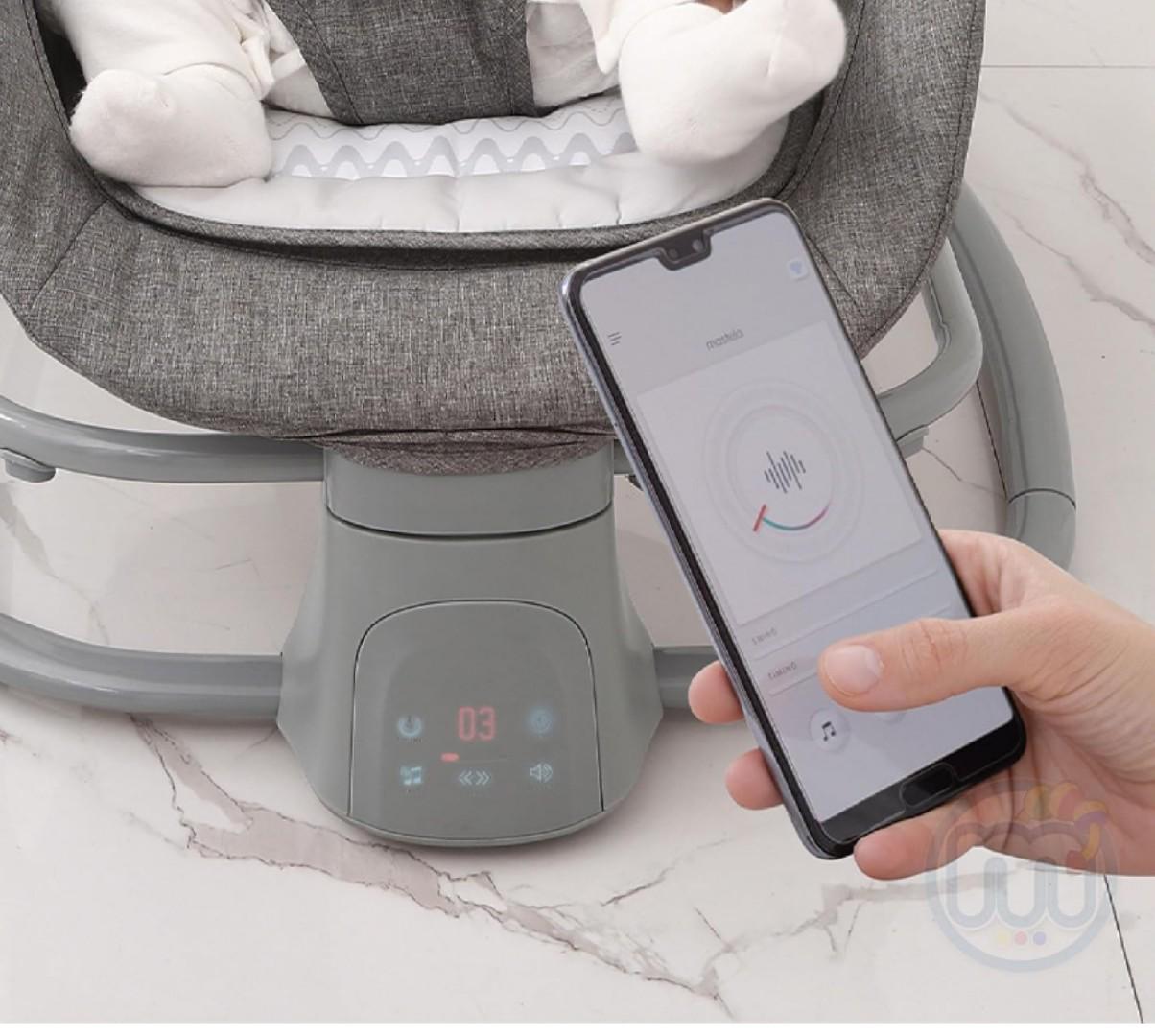 Mastela Premium Deluxe 4In 1 Swing, Rocker, Stationery Seat and Bassinet-Automatic Electric Baby Swing with Adjustable Swing Speed, Soothing Music Baby Rocker Suitable for 0-3 Years