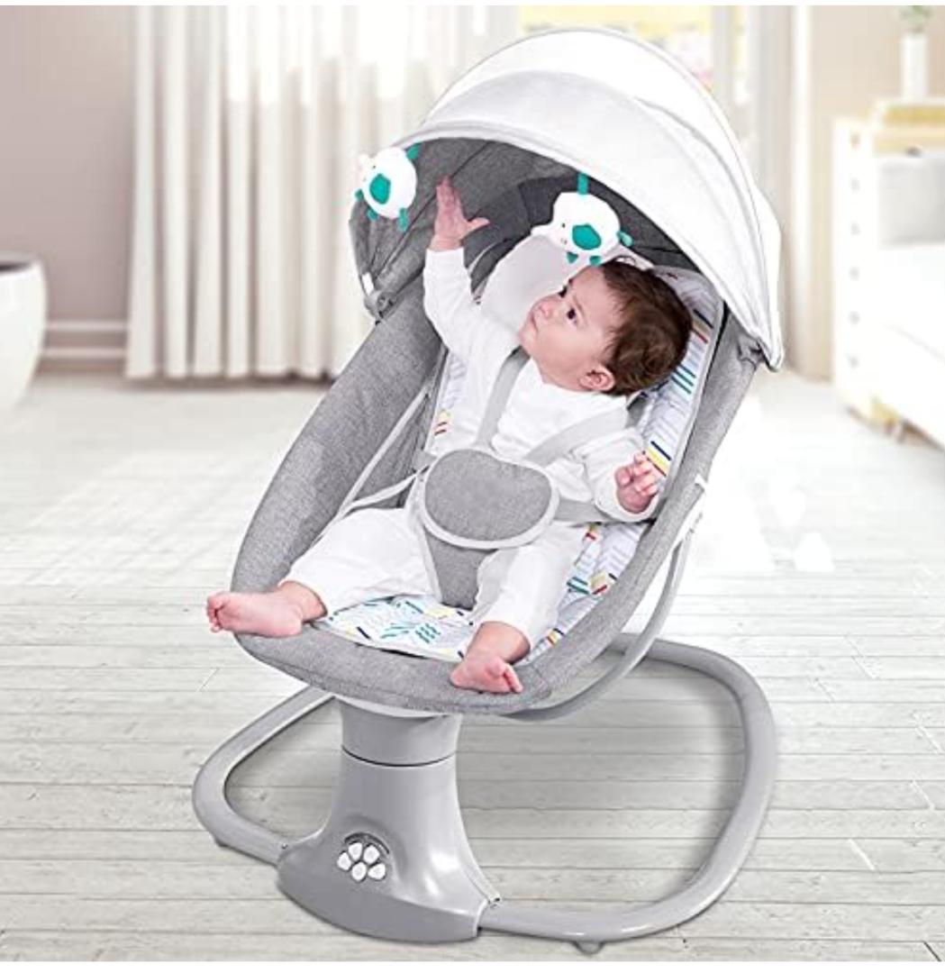 Mastela Baby Swing for Infants Rocking Chair with Remote Control 3-in-1 Adjustable backrest Baby Bouncer Electric Adjustable Rocking Chair
