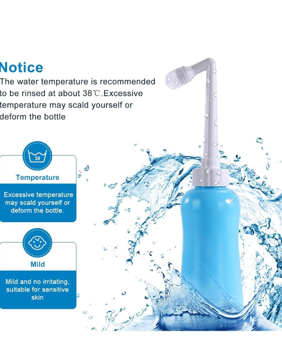 Portable Bidet Travel Large Capacity 450ml(15oz) Personal Bidet Toilet Handheld Bidet Blue