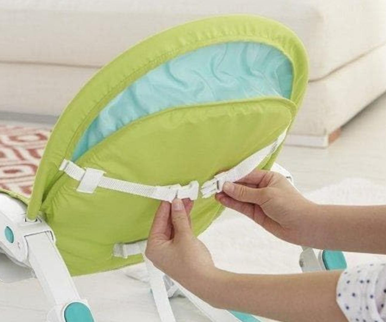 Newborn Baby Musical Bouncer Rocker, Baby Chair from Birth, 2 in 1 Newborn Baby Swing Vibration Chair, Infant to Toddler Rocking Chair, Feeding Tray & Toy Bar, Baby Feeding Chair, 0-36 Months