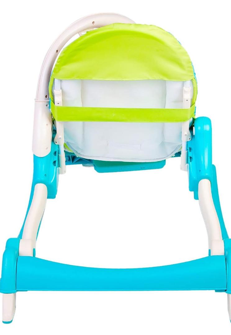 3 Adjustable Level Backrest Musical Baby Rocking Chair With Feeding Area Vibrations