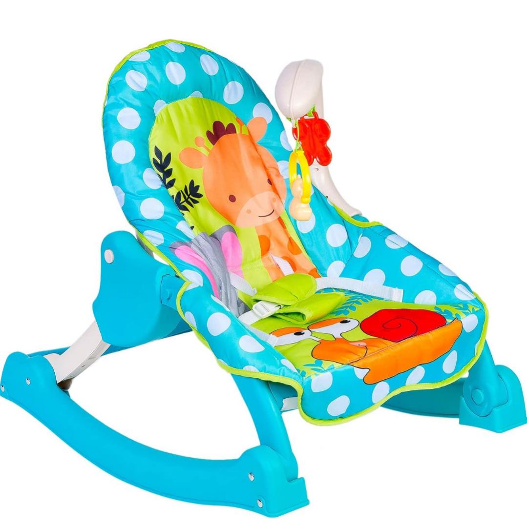 3 Adjustable Level Backrest Musical Baby Rocking Chair With Feeding Area Vibrations
