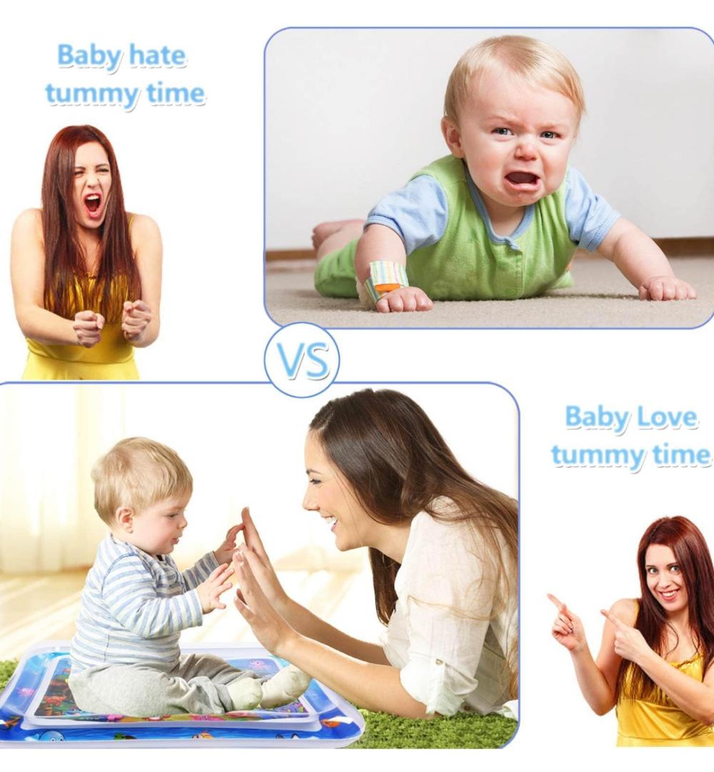 Baby Tummy Time Water Mat for Babies, Baby Toys Gifts for Newborn Infant 3 6 9 12 Month Baby Boy Girl  Inflatable Activity Play Sensory Mat Toddler