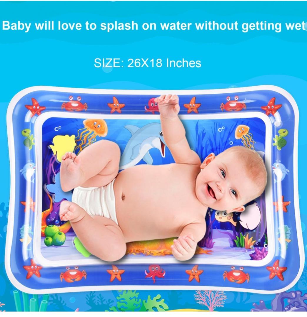 Baby Tummy Time Water Mat for Babies, Baby Toys Gifts for Newborn Infant 3 6 9 12 Month Baby Boy Girl  Inflatable Activity Play Sensory Mat Toddler