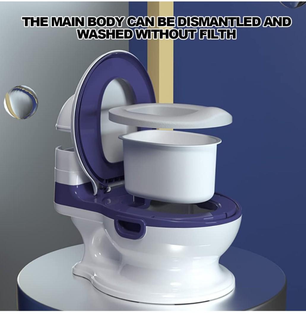 Potty Training Toilet, Realistic Potty Training Seat, Toddler Potty Chair with Soft Seat, Removable Potty Pot, Toilet Tissue Dispenser and Splash Guard, Non-Slip for Toddler& Baby& Kids