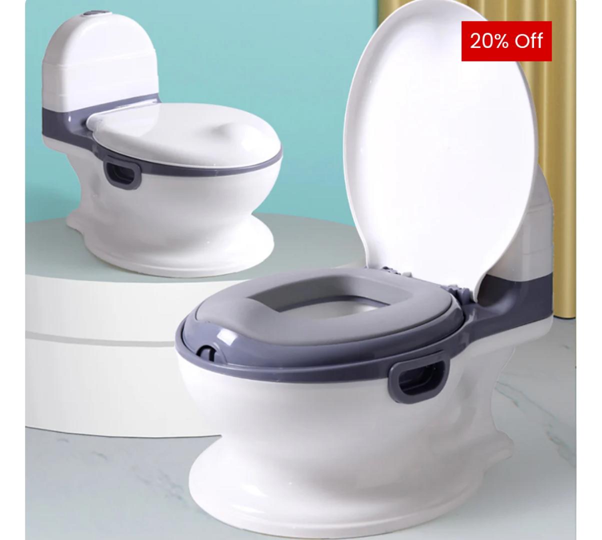 Potty Training Toilet, Realistic Potty Training Seat, Toddler Potty Chair with Soft Seat, Removable Potty Pot, Toilet Tissue Dispenser and Splash Guard, Non-Slip for Toddler& Baby& Kids
