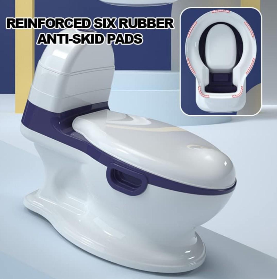 Potty Training Toilet, Realistic Potty Training Seat, Toddler Potty Chair with Soft Seat, Removable Potty Pot, Toilet Tissue Dispenser and Splash Guard, Non-Slip for Toddler& Baby& Kids