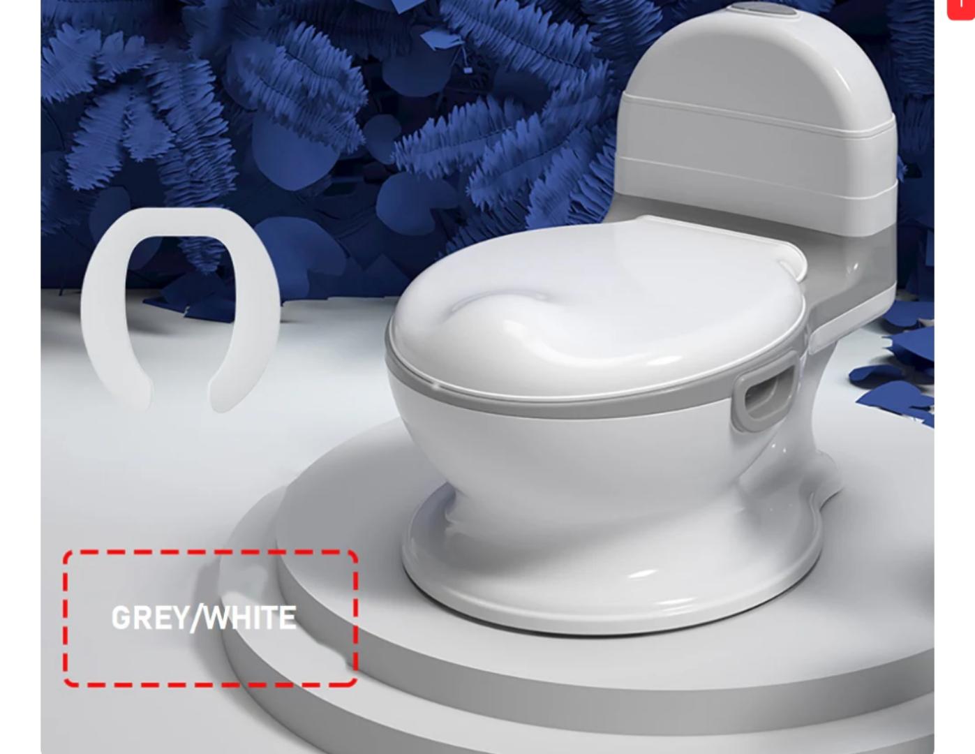 Potty Training Toilet, Realistic Potty Training Seat, Toddler Potty Chair with Soft Seat, Removable Potty Pot, Toilet Tissue Dispenser and Splash Guard, Non-Slip for Toddler& Baby& Kids