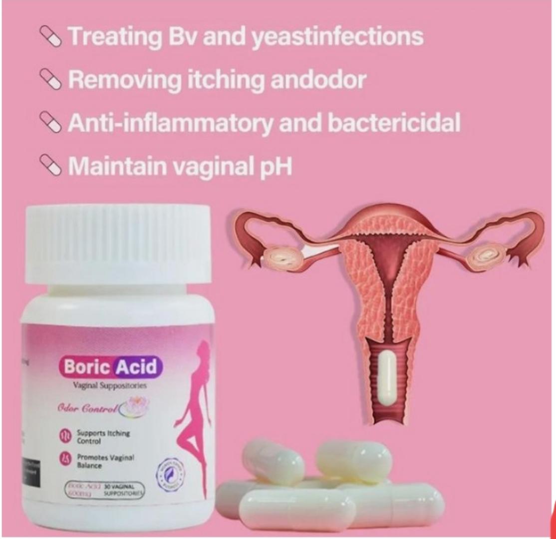 Boric Acid VAGINAL SUPPOSITORIES 30 Tablets Vaginal Suppositories Supports Itching Control Promotes Vaginal Balance